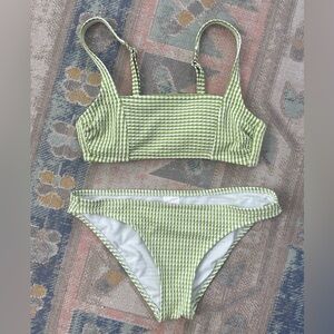 Xhilaration Green & White Bikini
